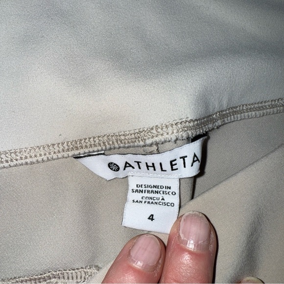 Athleta Pants Womens 4 Beige Endless High Rise Pant Work Office Trouser Stretch - Picture 4 of 11